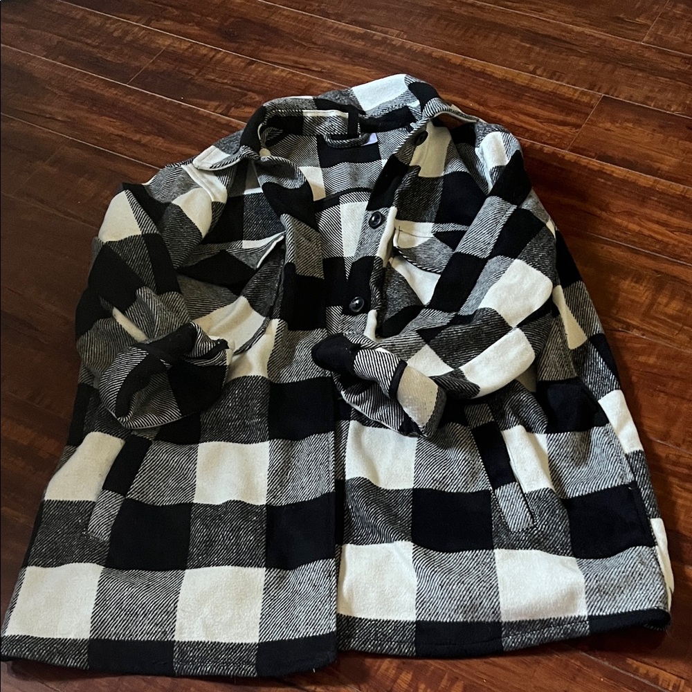 H&M Black and White Checkered Jacket